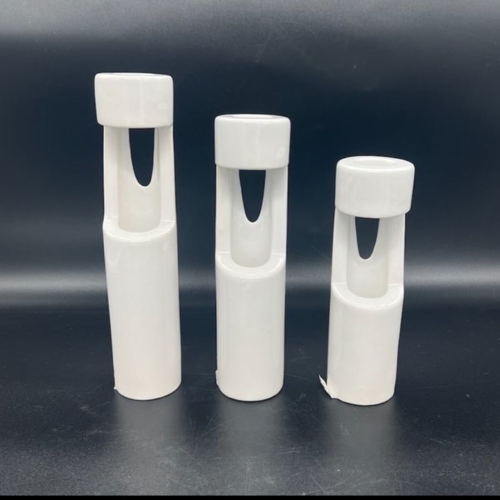 Studio Nova By Truck Bud Vase Candle Holder Set/3 Bloom White Minimalist Modern